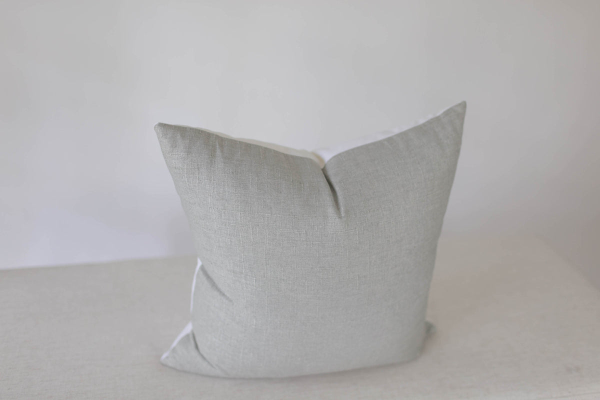 Grey Linen Handmade Pillow Cover