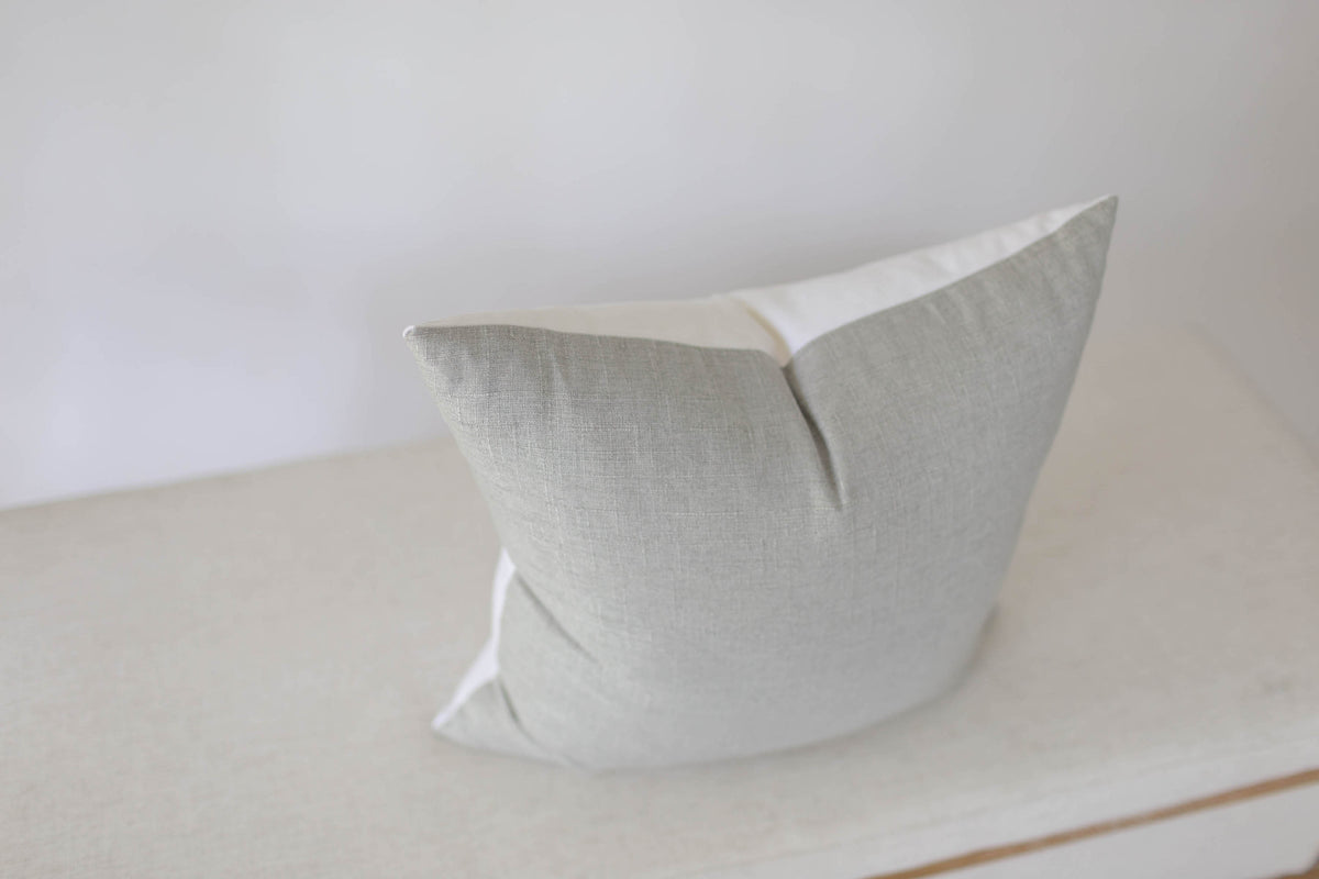 Grey Linen Handmade Pillow Cover