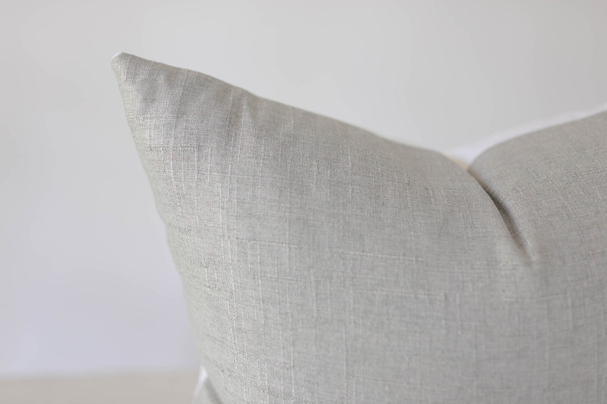 Grey Linen Handmade Pillow Cover