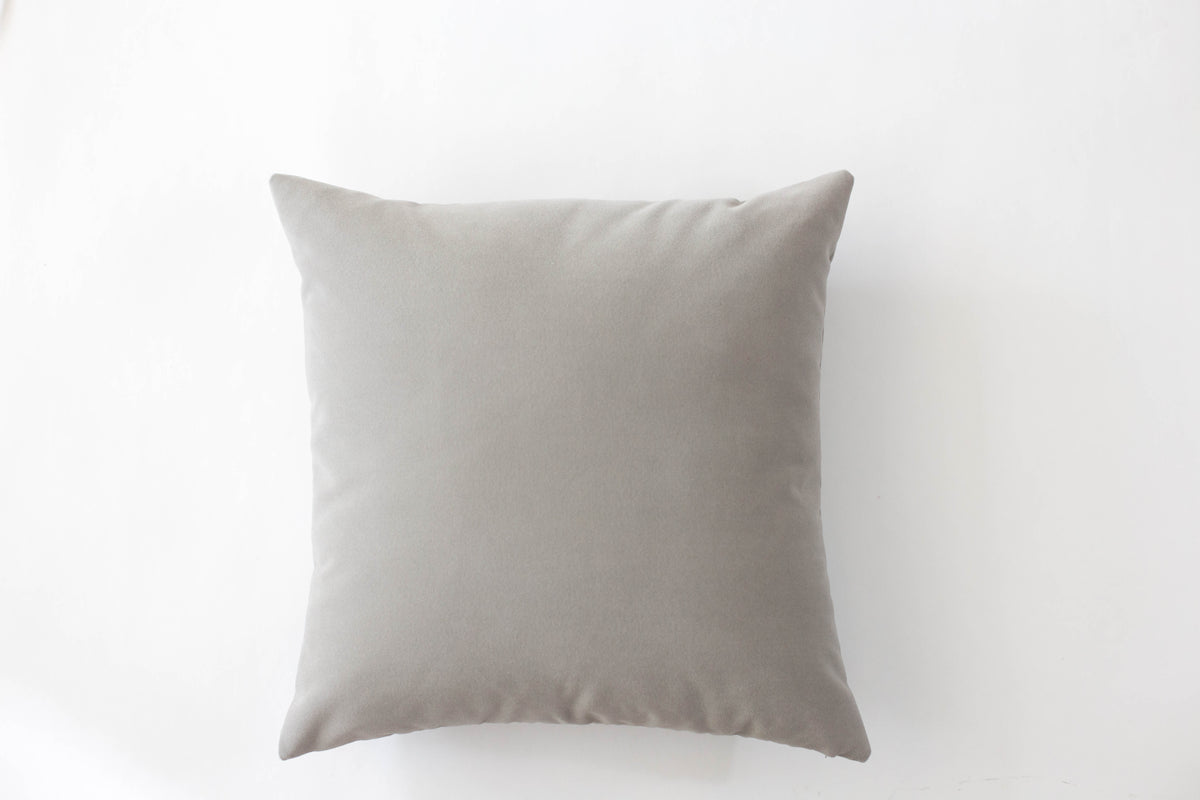 Grey Velvet Handmade Pillow Cover