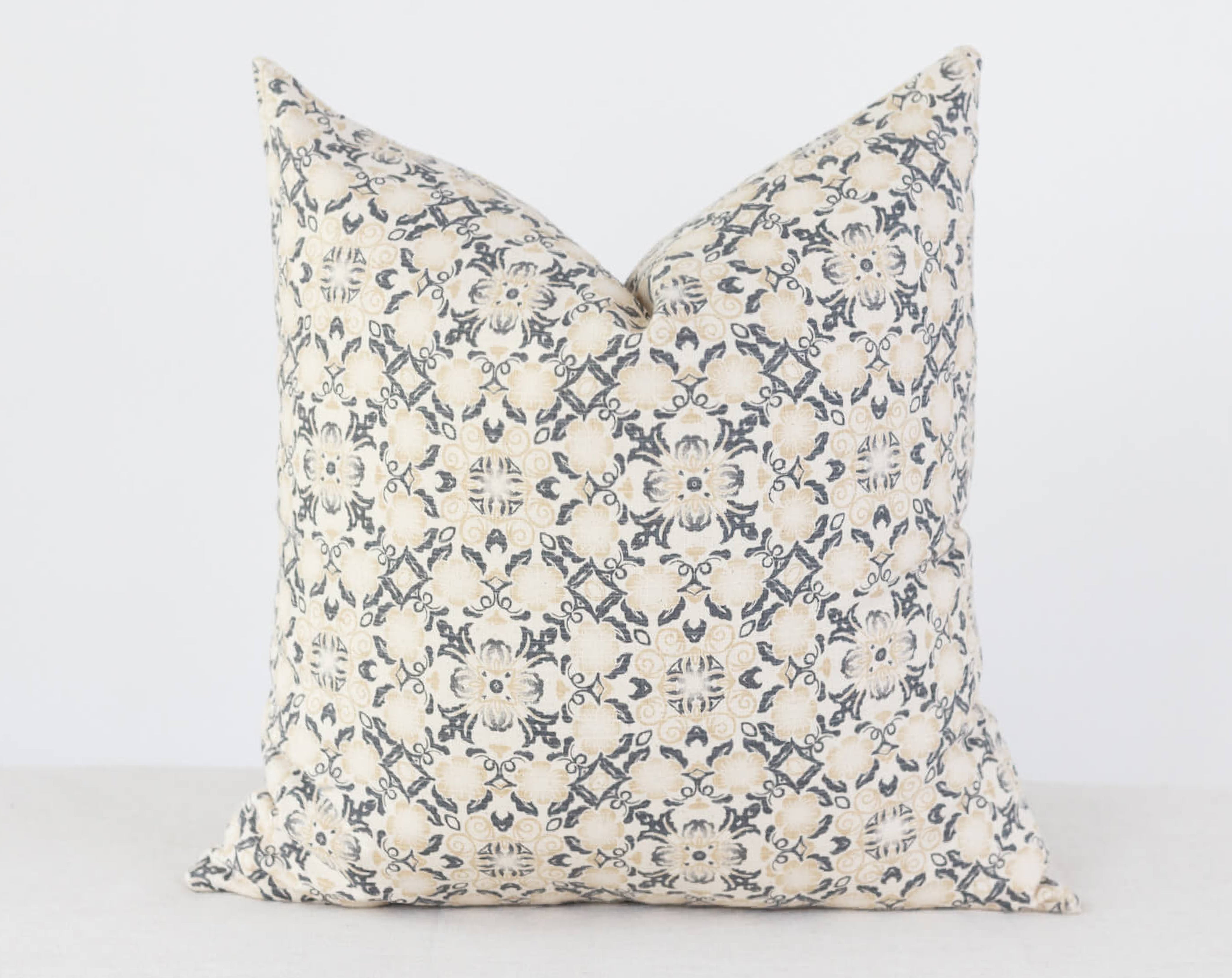 Pillow Combination Set, Blue Linen Pillow Cover, Designer Pillow