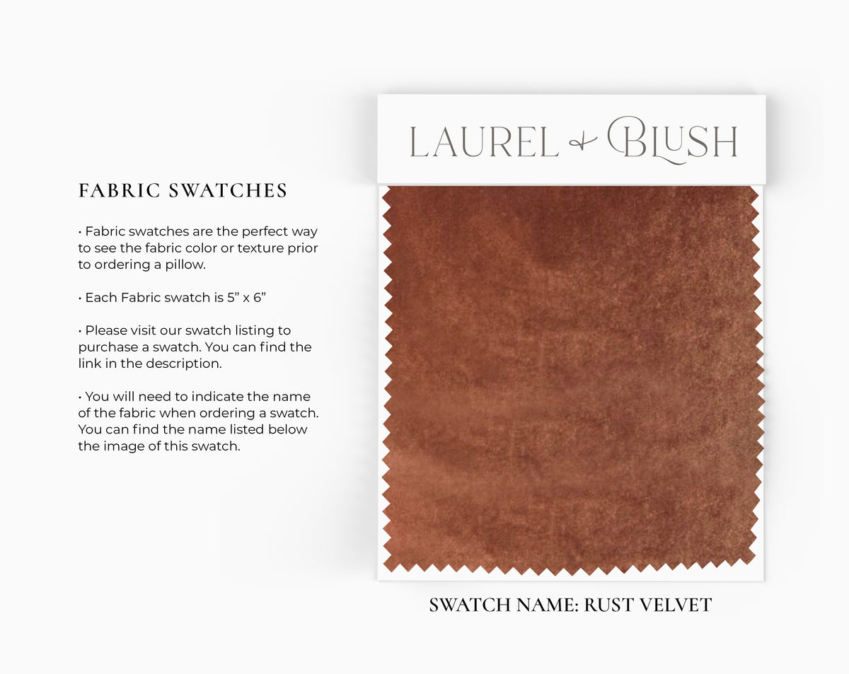 Rust Velvet Pillow Cover