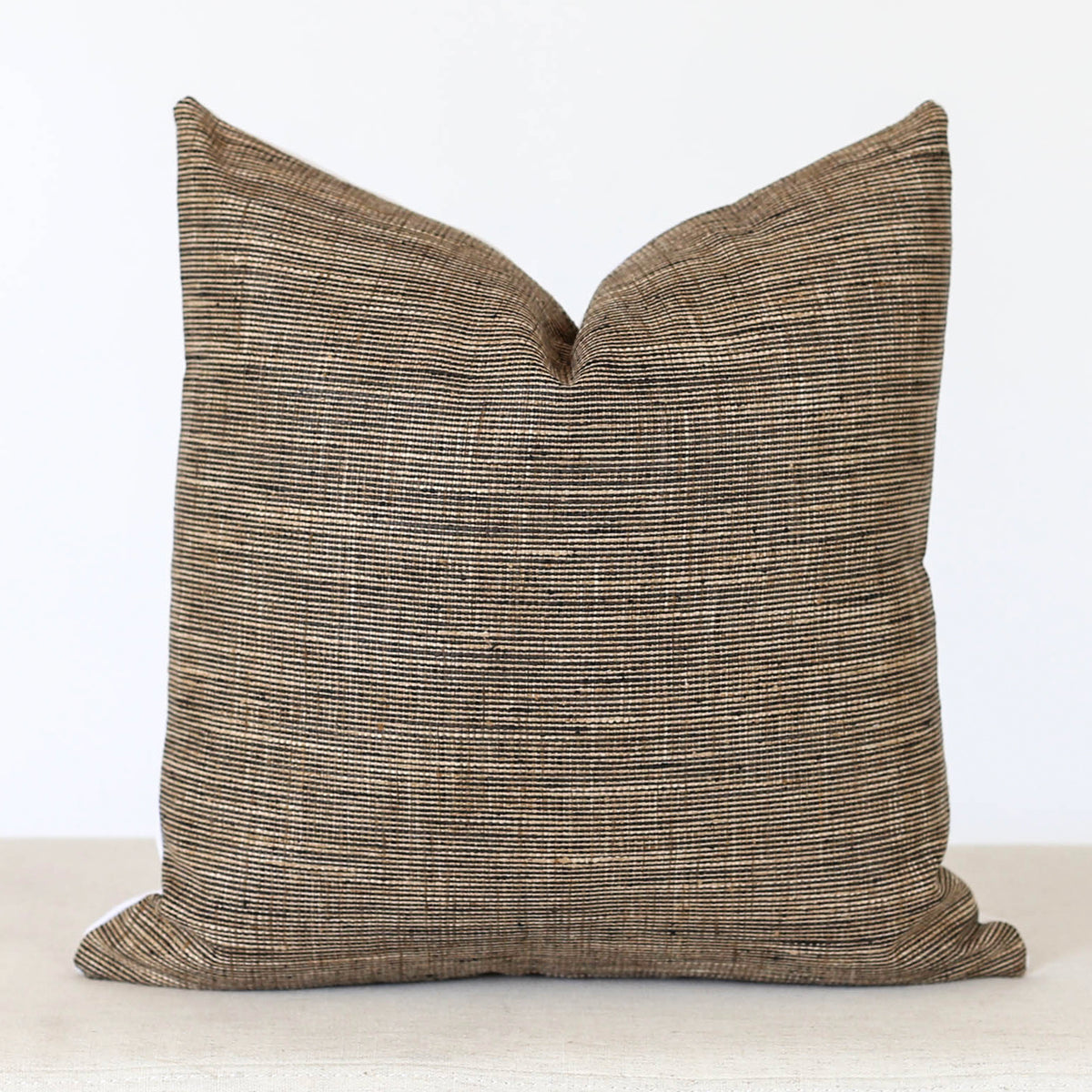 Tweed Tan Farmhouse Pillow Cover