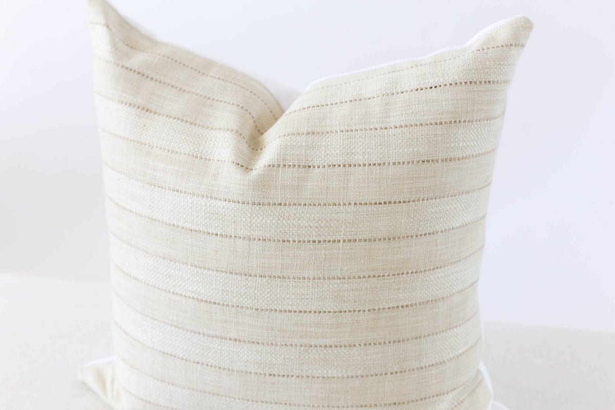 beige and ivory fall textured pillow cover