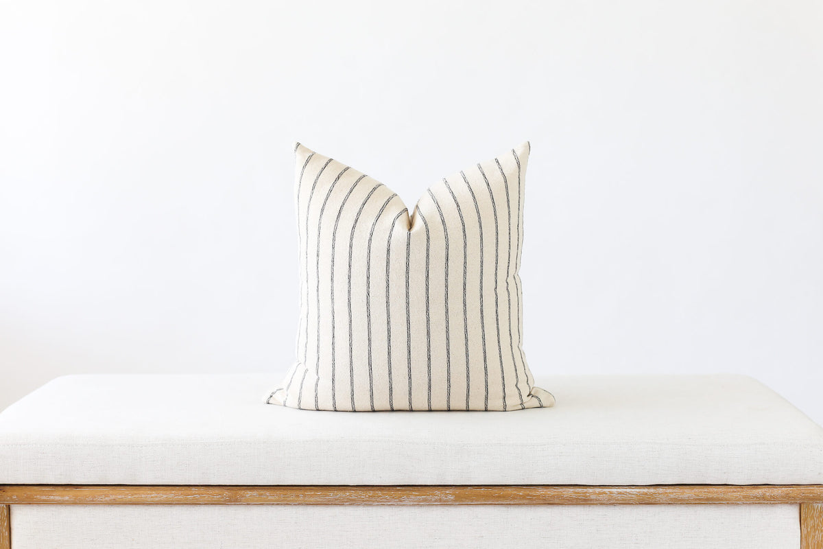 black stripe pillow cover