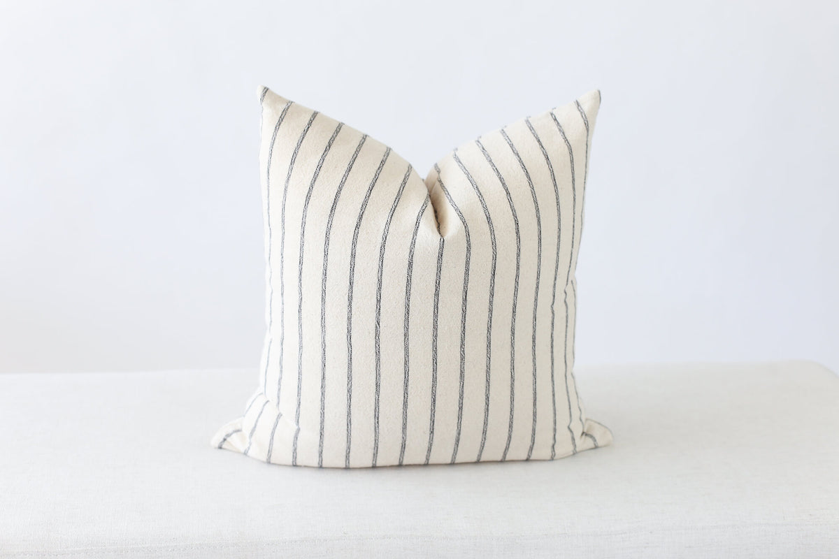 black stripe pillow cover