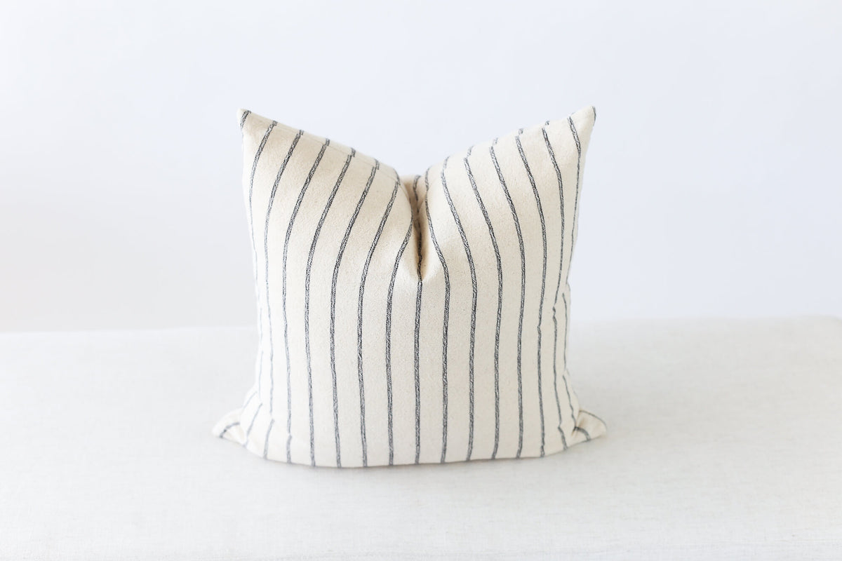 black stripe pillow cover