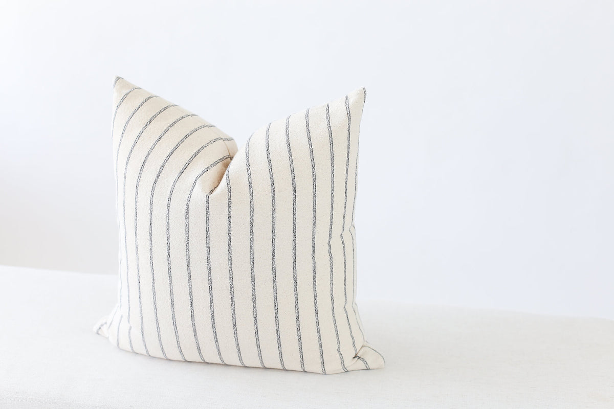 black stripe pillow cover