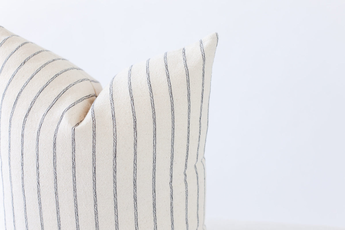 black stripe pillow cover