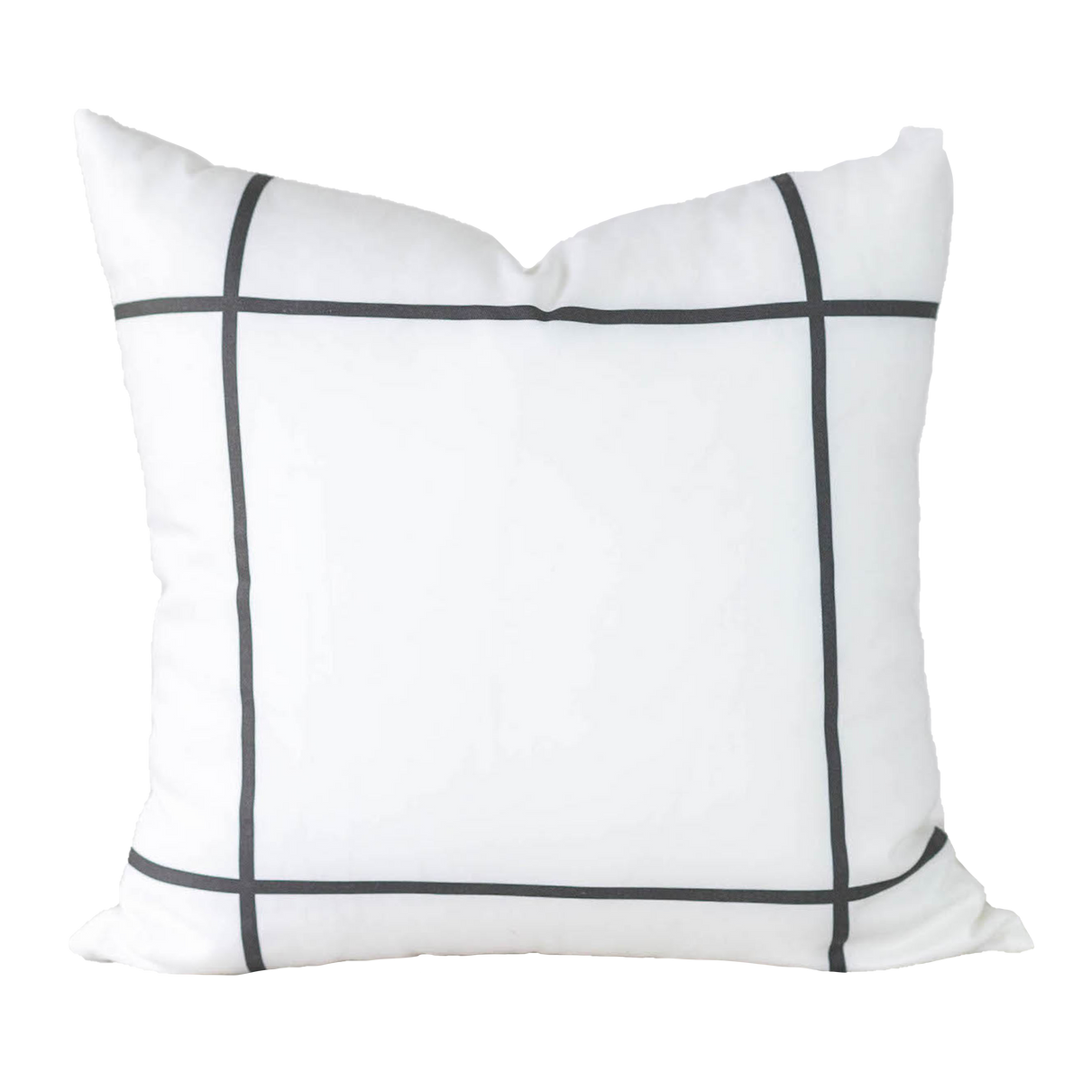 Black Window Pane Pillow Cover