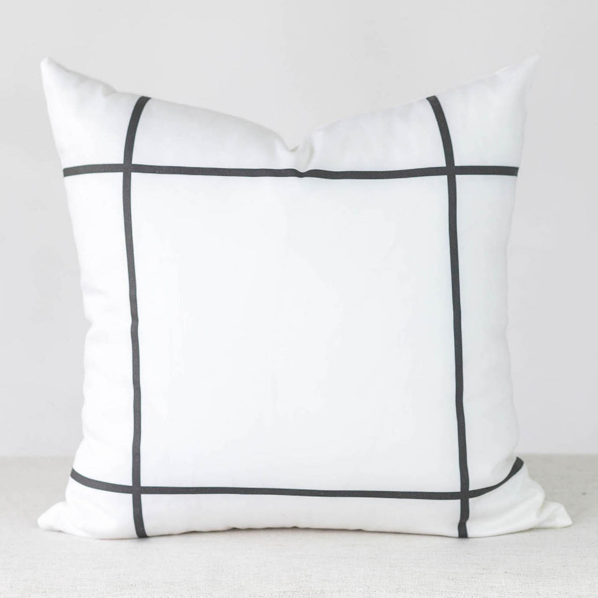 Black Window Pane Handmade Pillow Cover