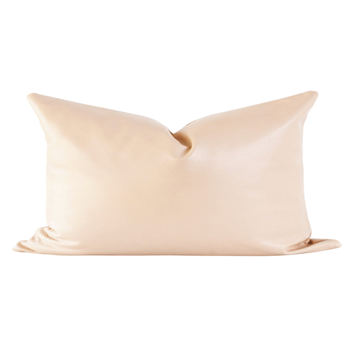 Blush Leather Pillow Cover
