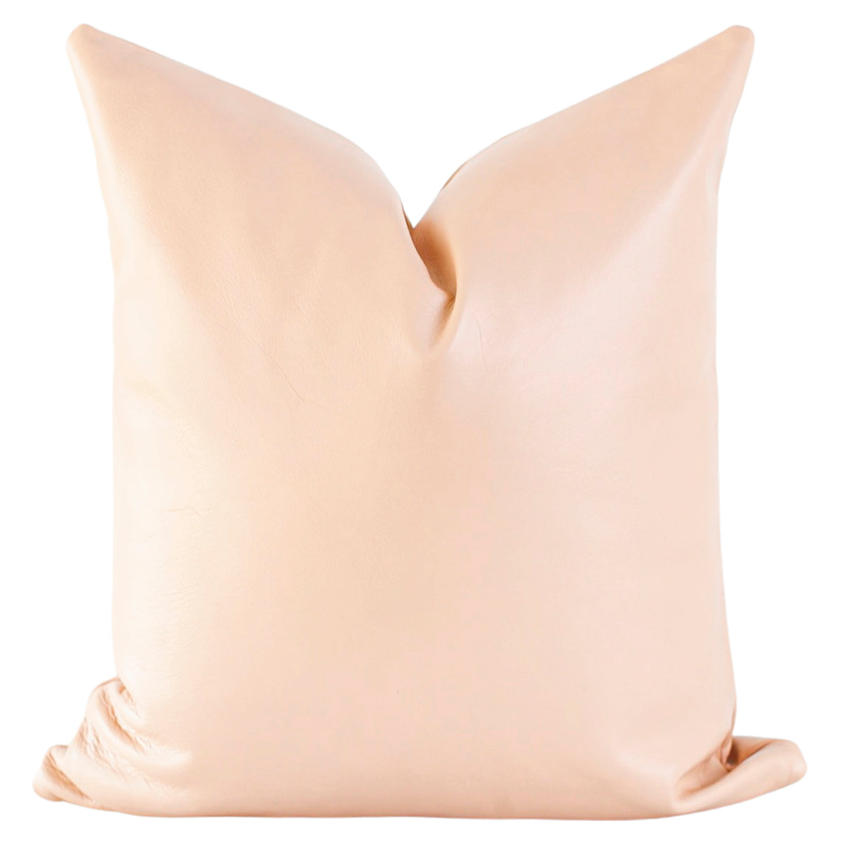 Blush Leather Pillow Cover