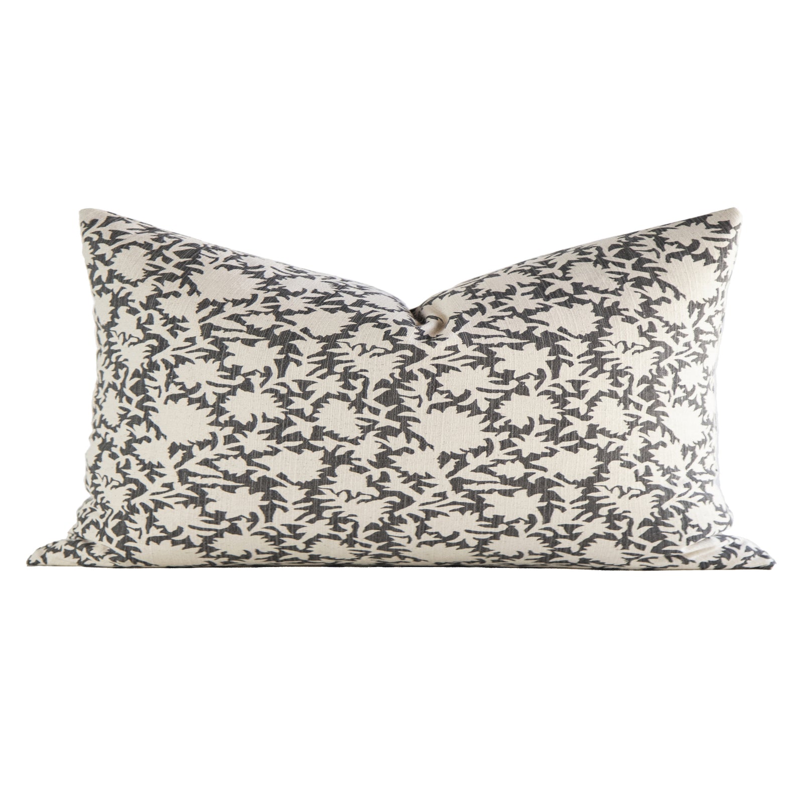 black and white floral throw pillow cover