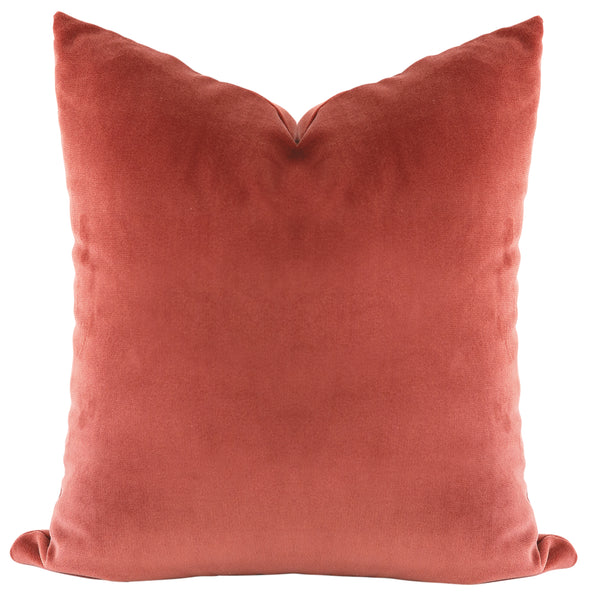 Rust Throw Pillow, Velvet Pillow Covers, Fall Pillows Laurel and Blush