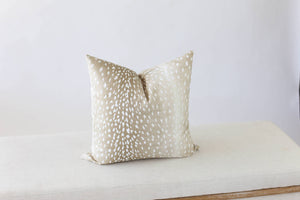 Antelope Print Throw Pillow Cover Laurel Blush Laurel and Blush