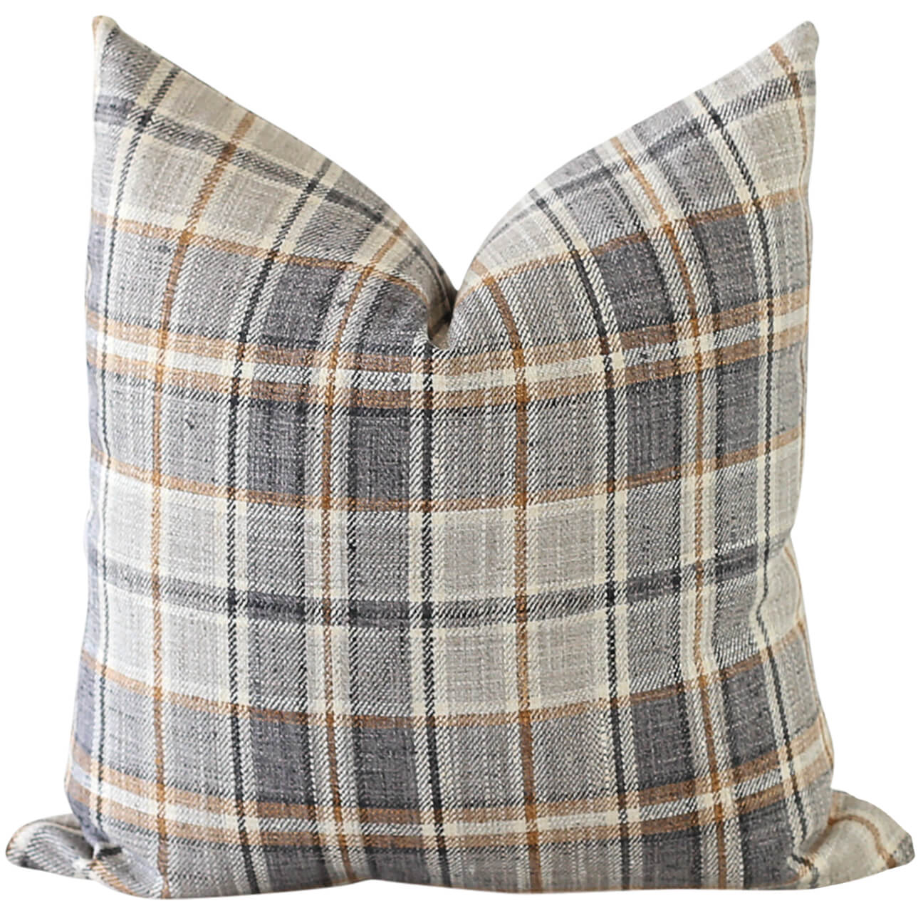 fall rust orange plaid pillow cover