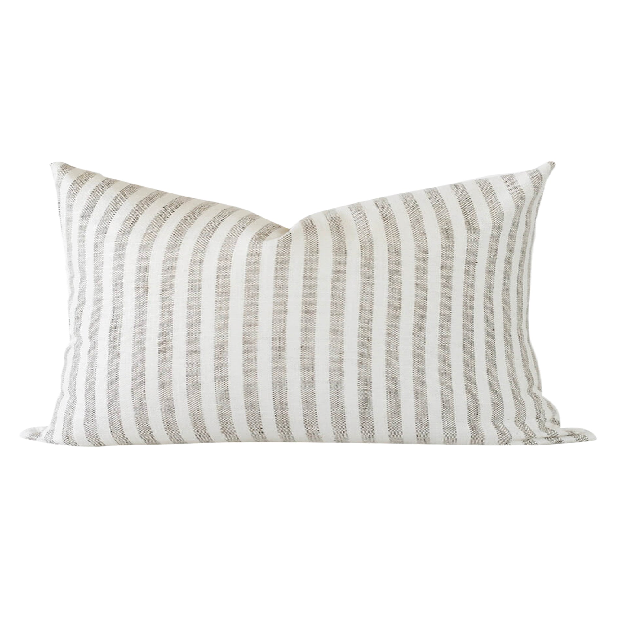 Modern Farmhouse Beige and Cream Stripe Pillow Cover