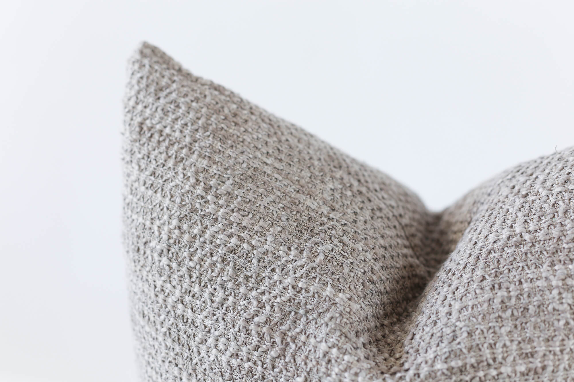 solid grey woven pillow cover