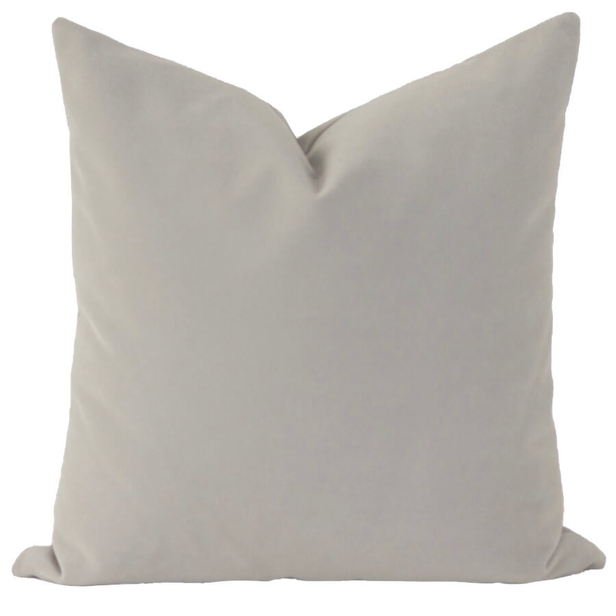 Grey Velvet Pillow Cover 