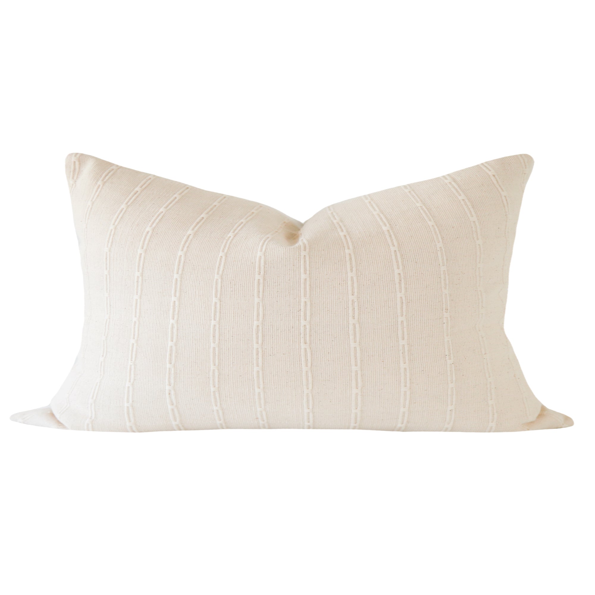 Accent Pillow-Cream Textured Stripes 18X18