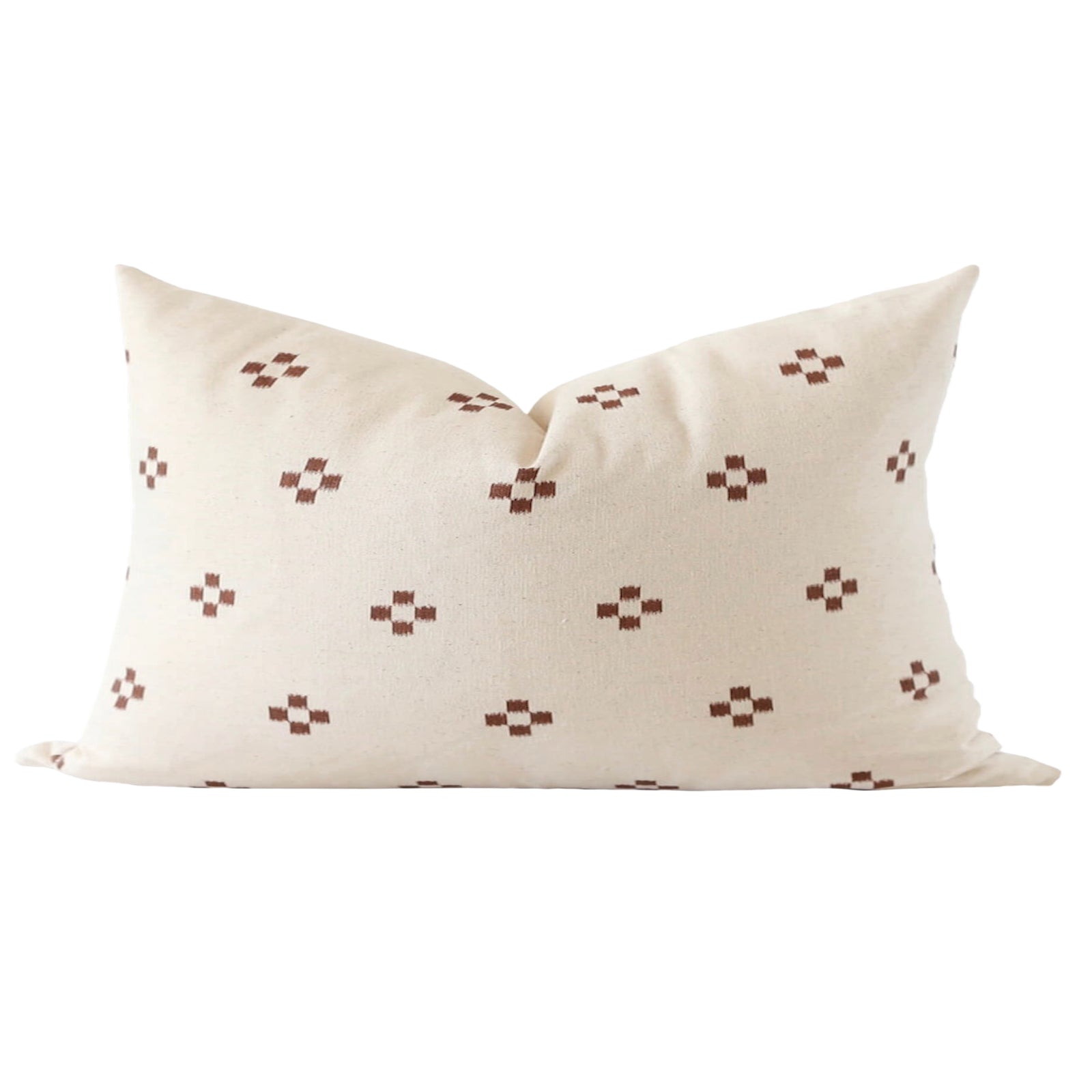 Boho Brown and Cream Pillow Cover