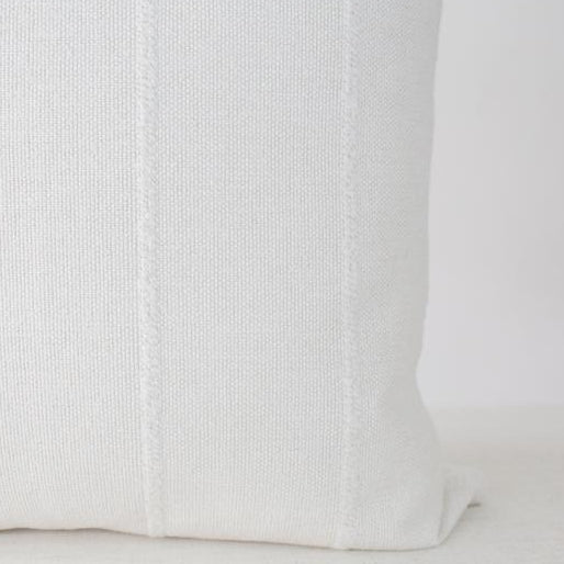 White textured stripe pillow cover