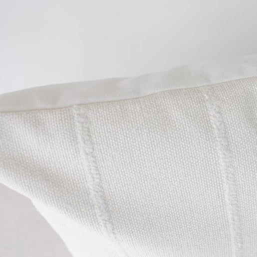 White textured stripe pillow cover