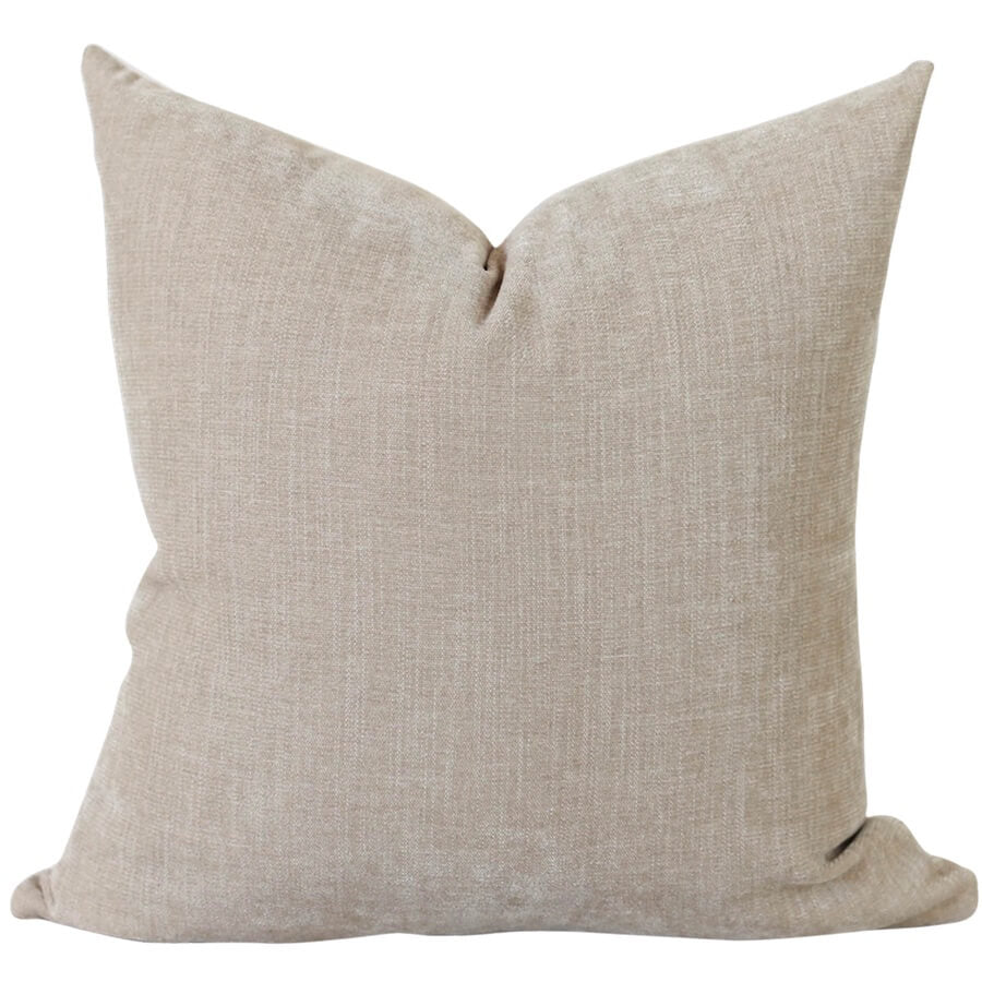 Taupe Velvet Pillow Cover