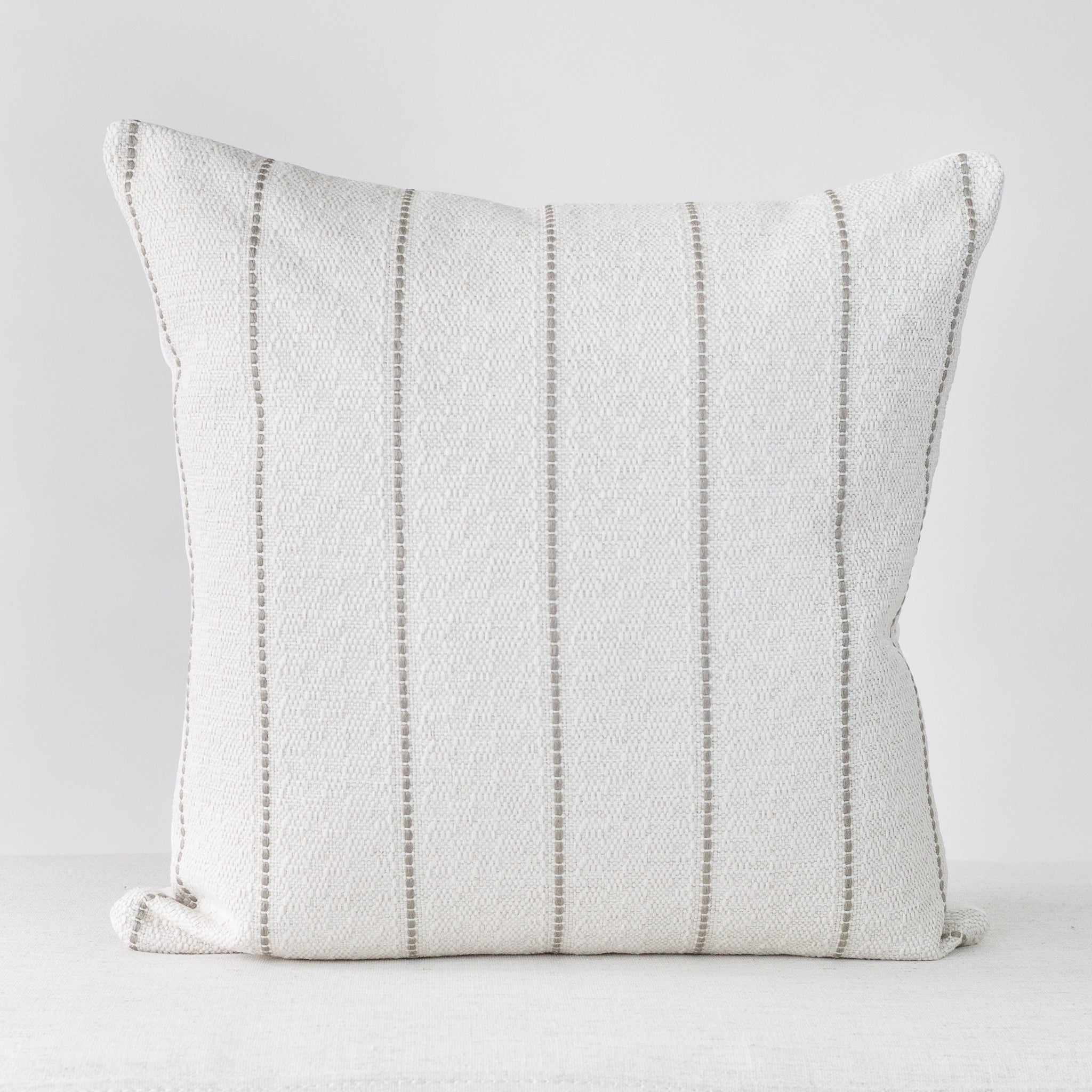 Three Stripe Lumbar Pillow White - House of Cindy