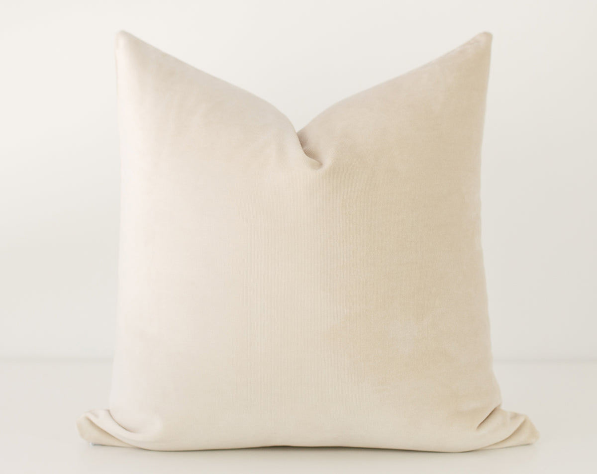 Latte Velvet Pillow Cover
