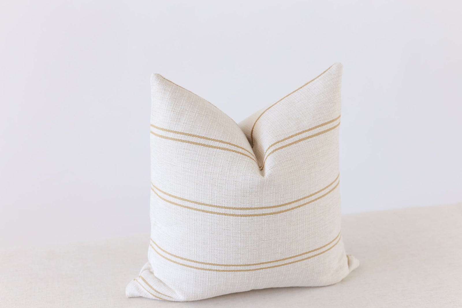Mustard Stripe Pillow Cover