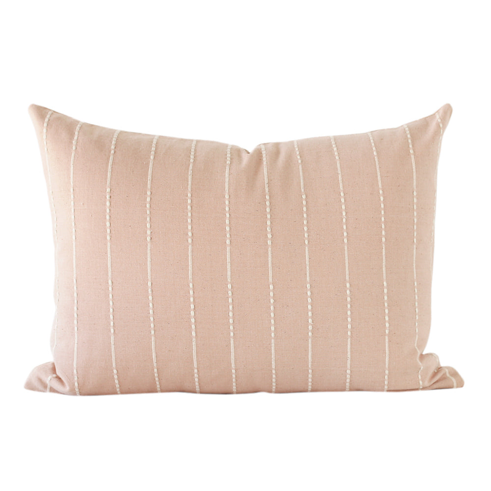 White Vertical Stripe Pillow Cover