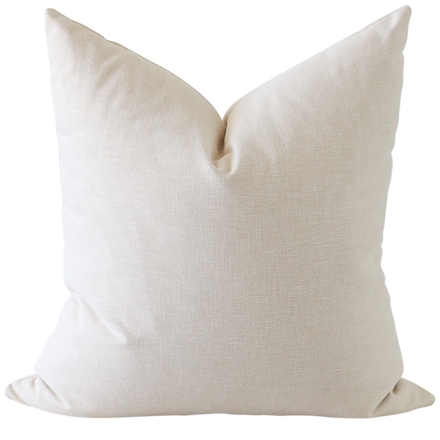 beige linen pillow cover