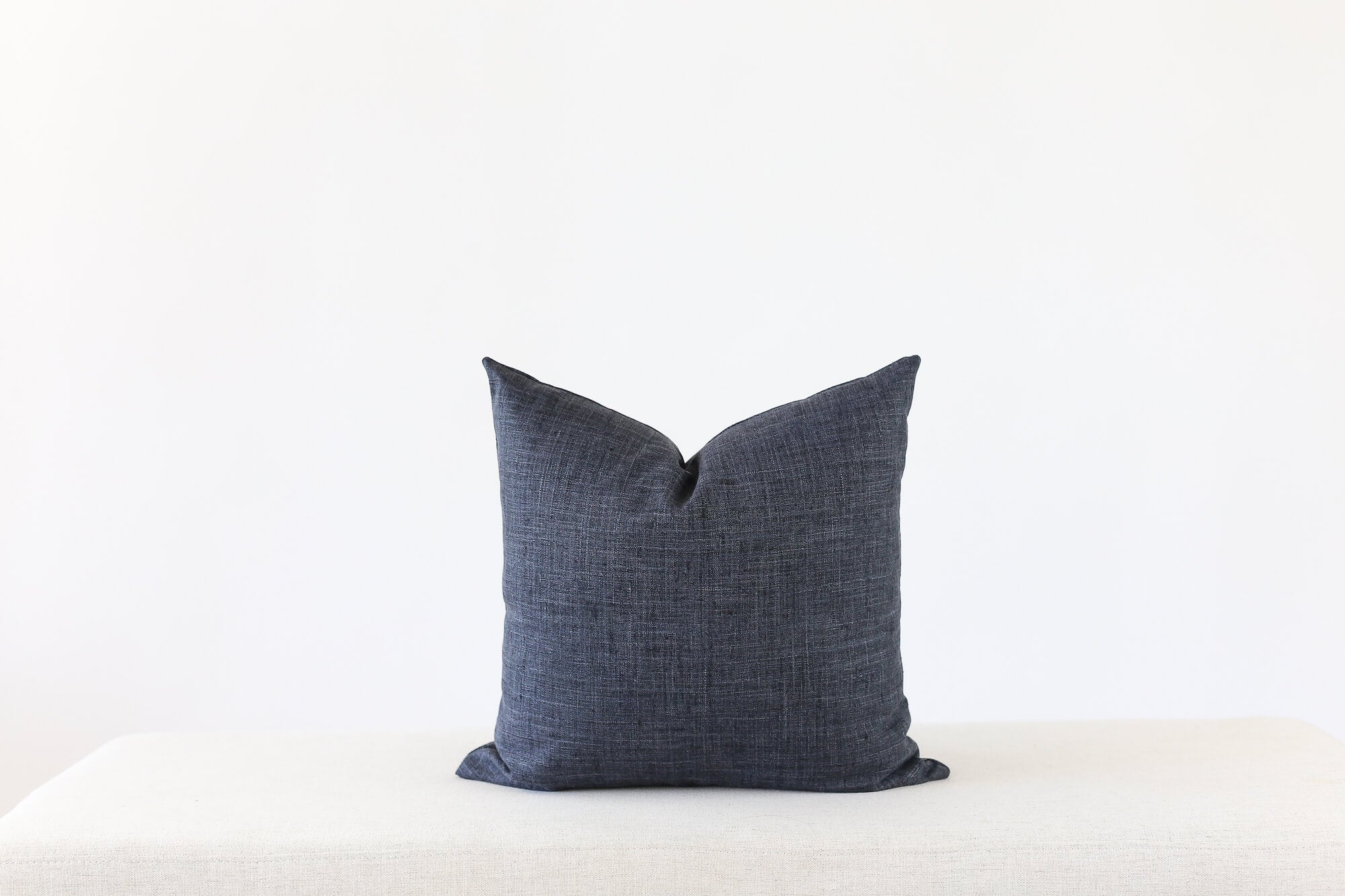 navy blue denim pillow cover
