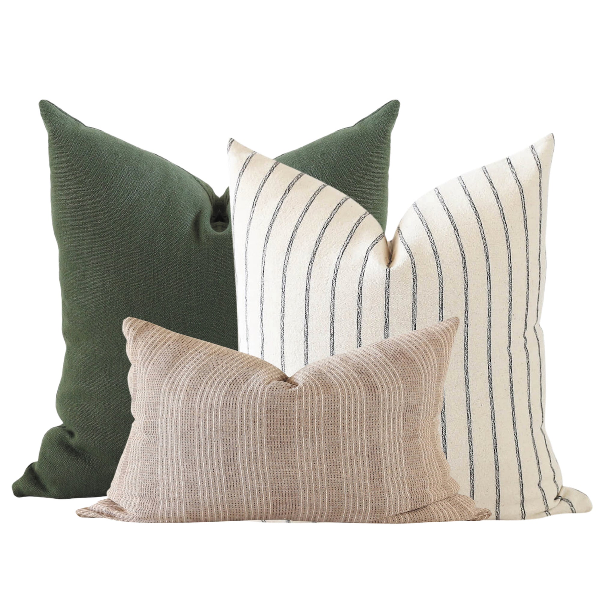 Green Pillow Combination Set, Beige Stripe Pillow, Block Print Throw Pillow  Cover, Pillow Combo Set, Designer Pillow Cover, Modern Farmhouse - Laurel  and Blush