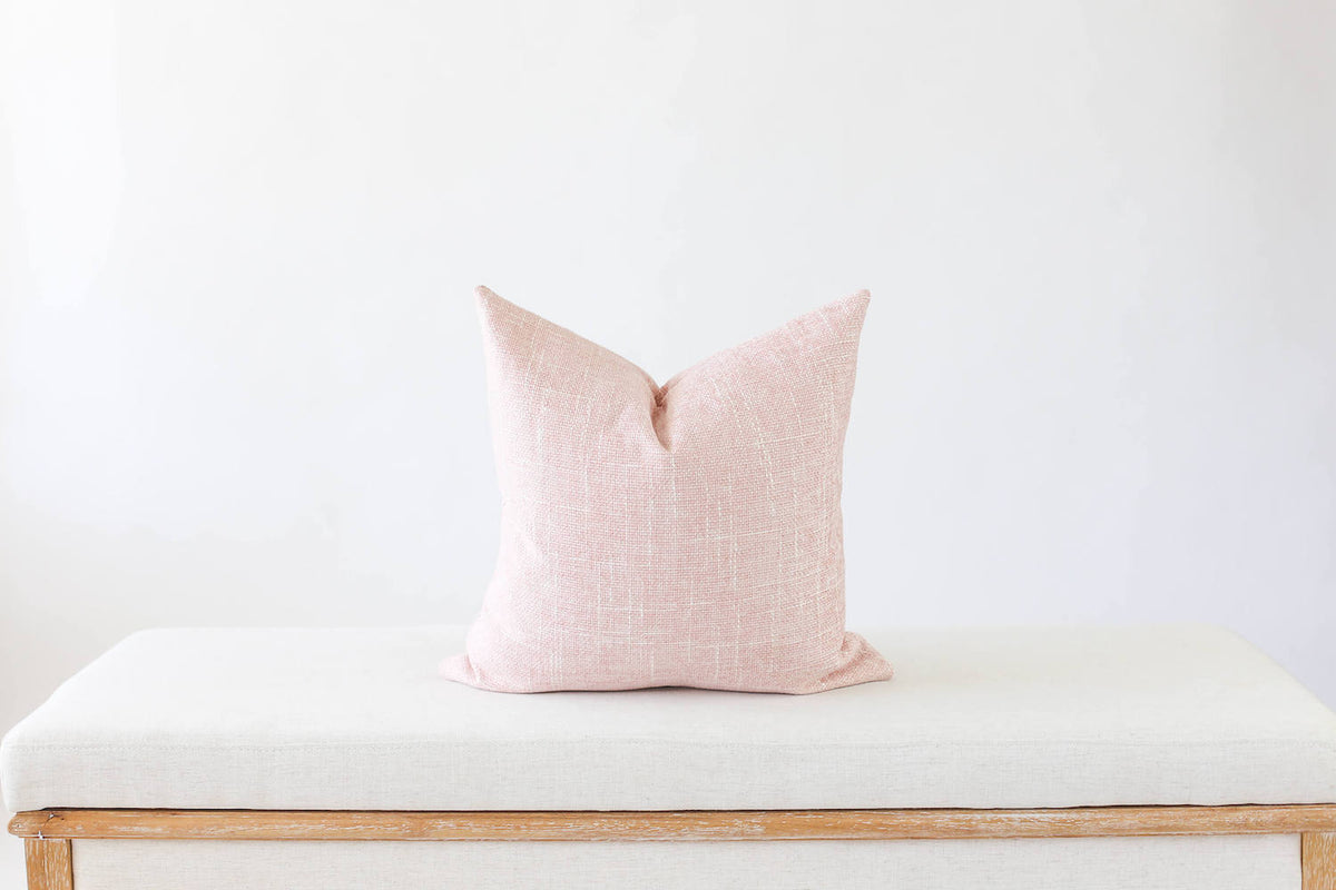 solid blush pillow cover