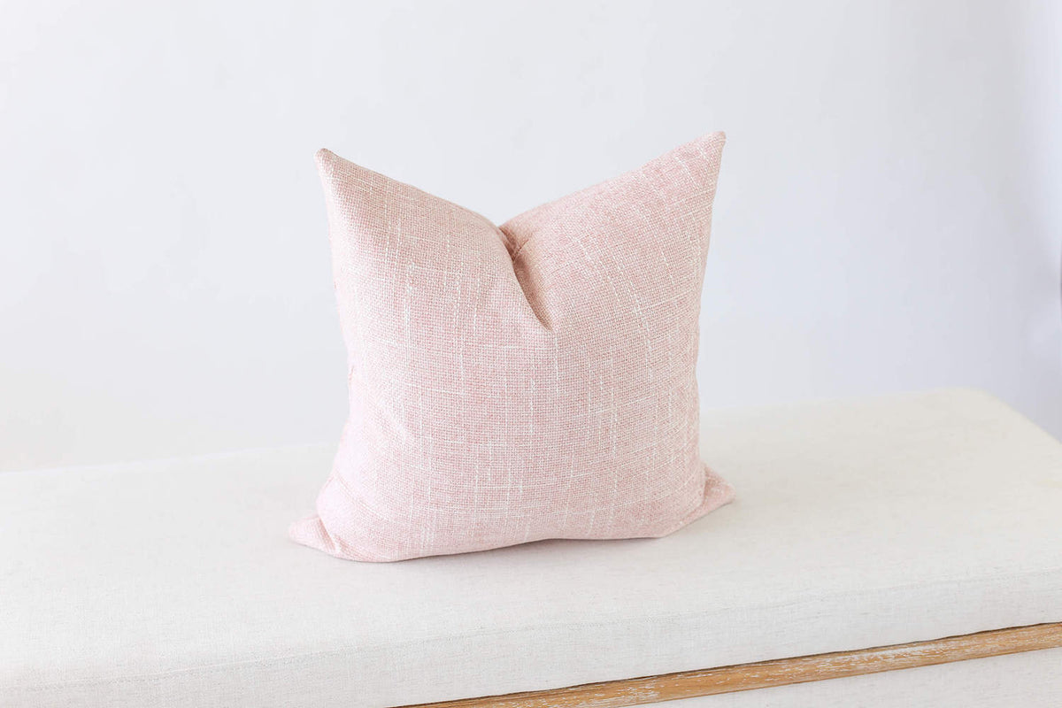 solid blush pillow cover