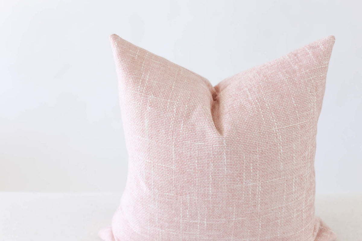 solid blush pillow cover