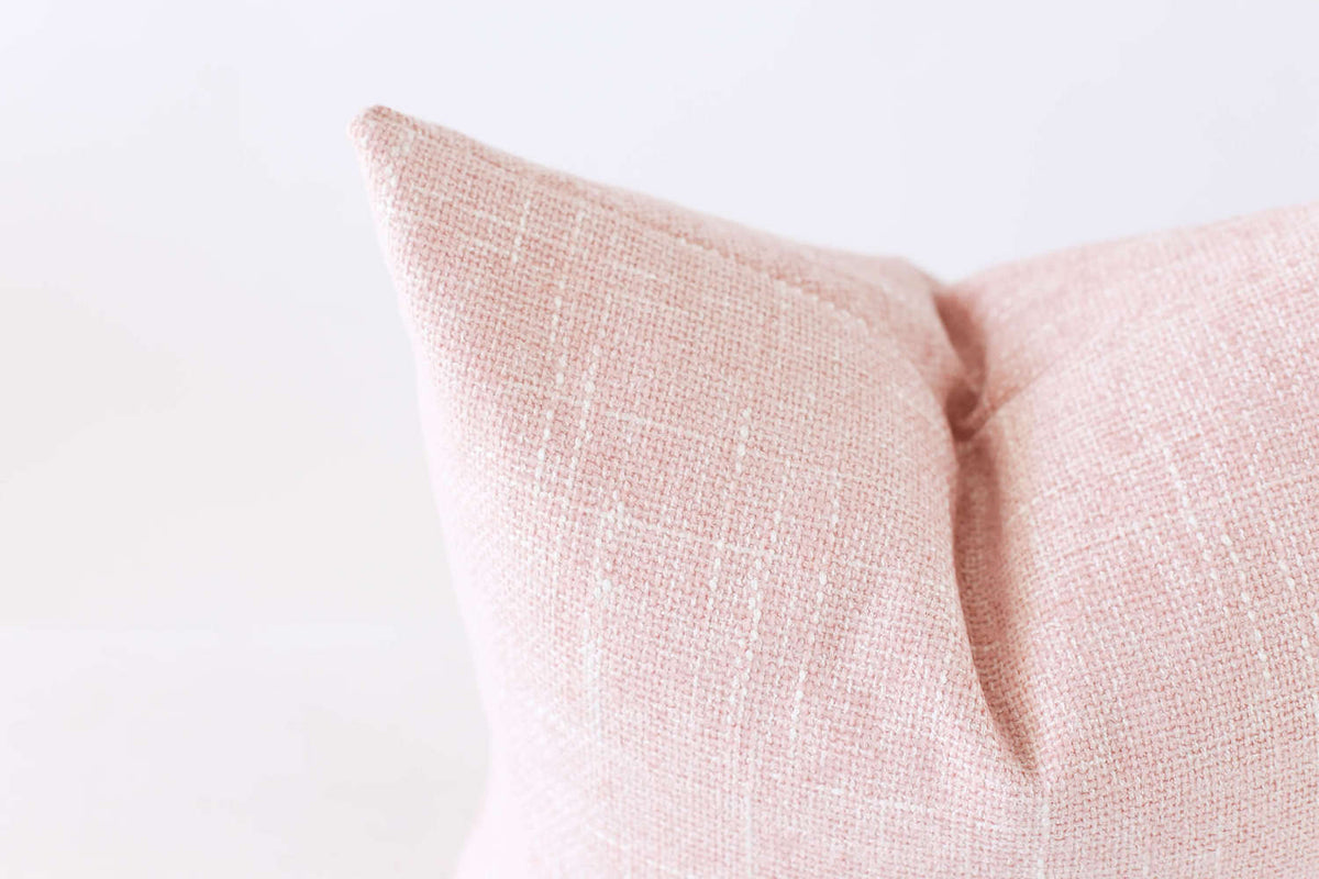 solid blush pillow cover