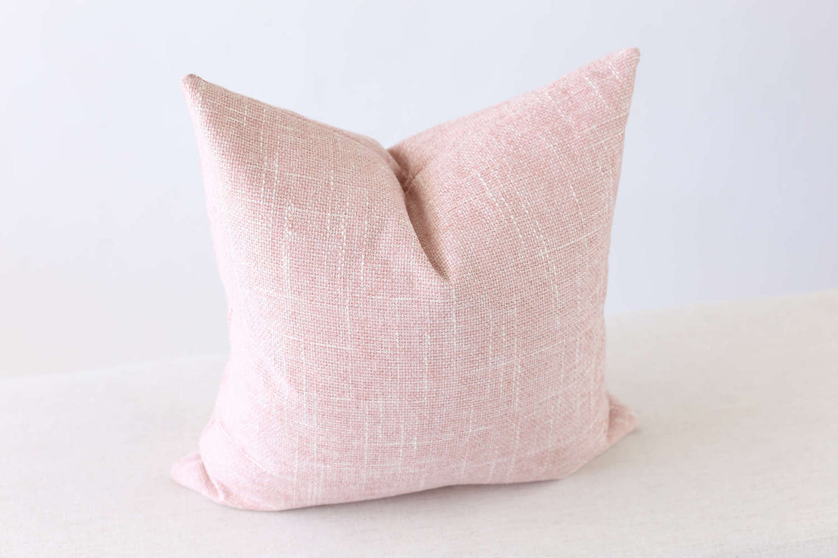 solid blush pillow cover