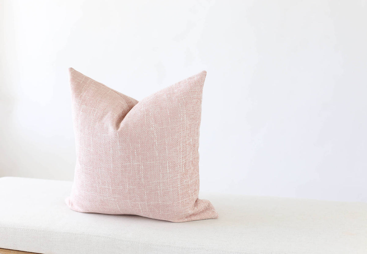 solid blush pillow cover