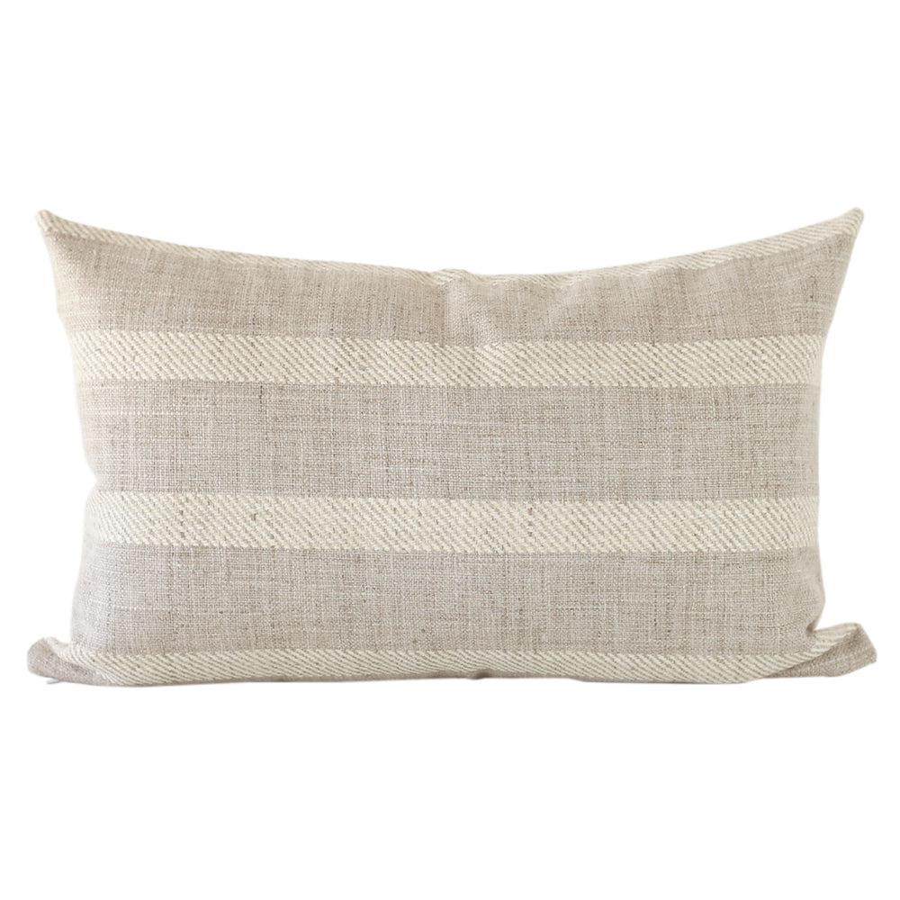 Grey Stripe Lumbar Pillow Covers