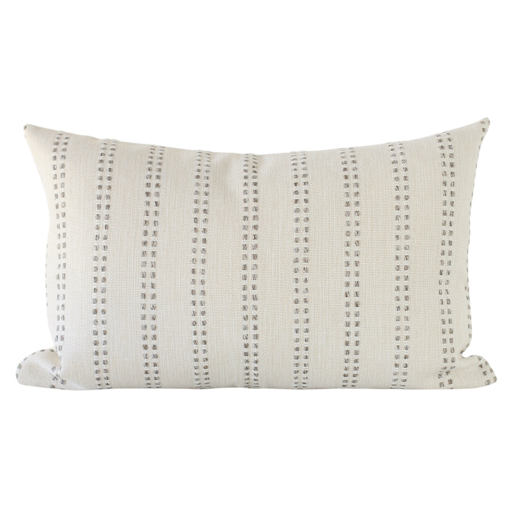 Tatum Grey Vertical Stripe Pillow Cover