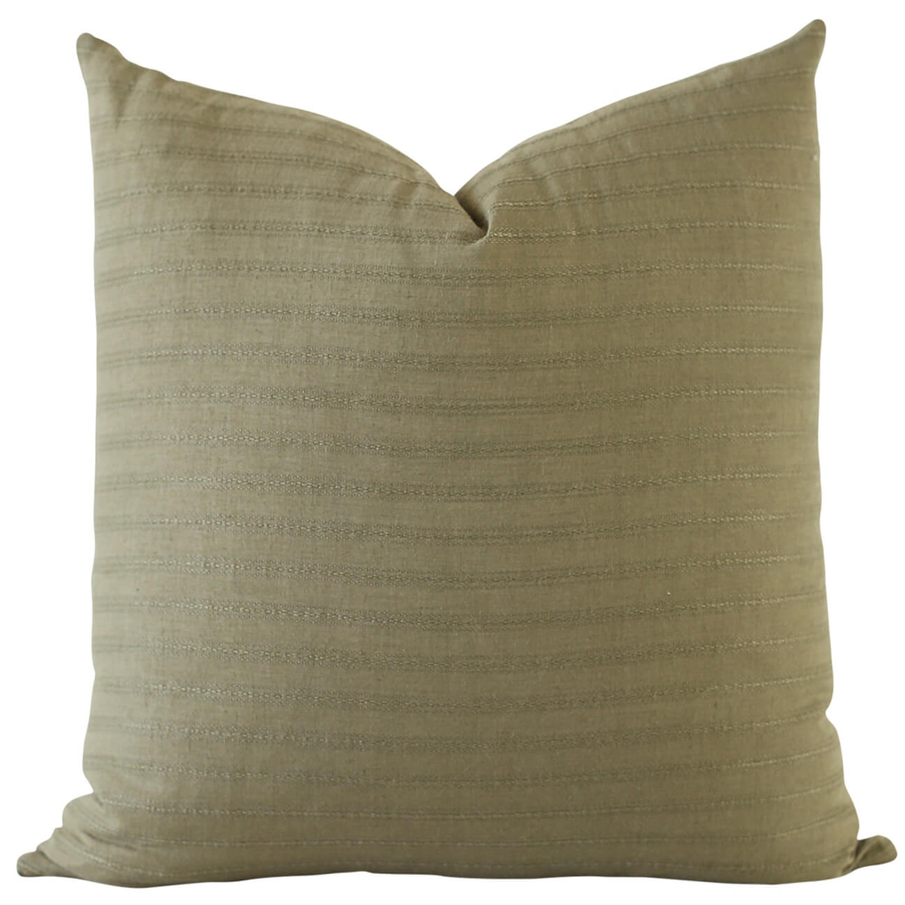 Green Farmhouse Stripe Pillow