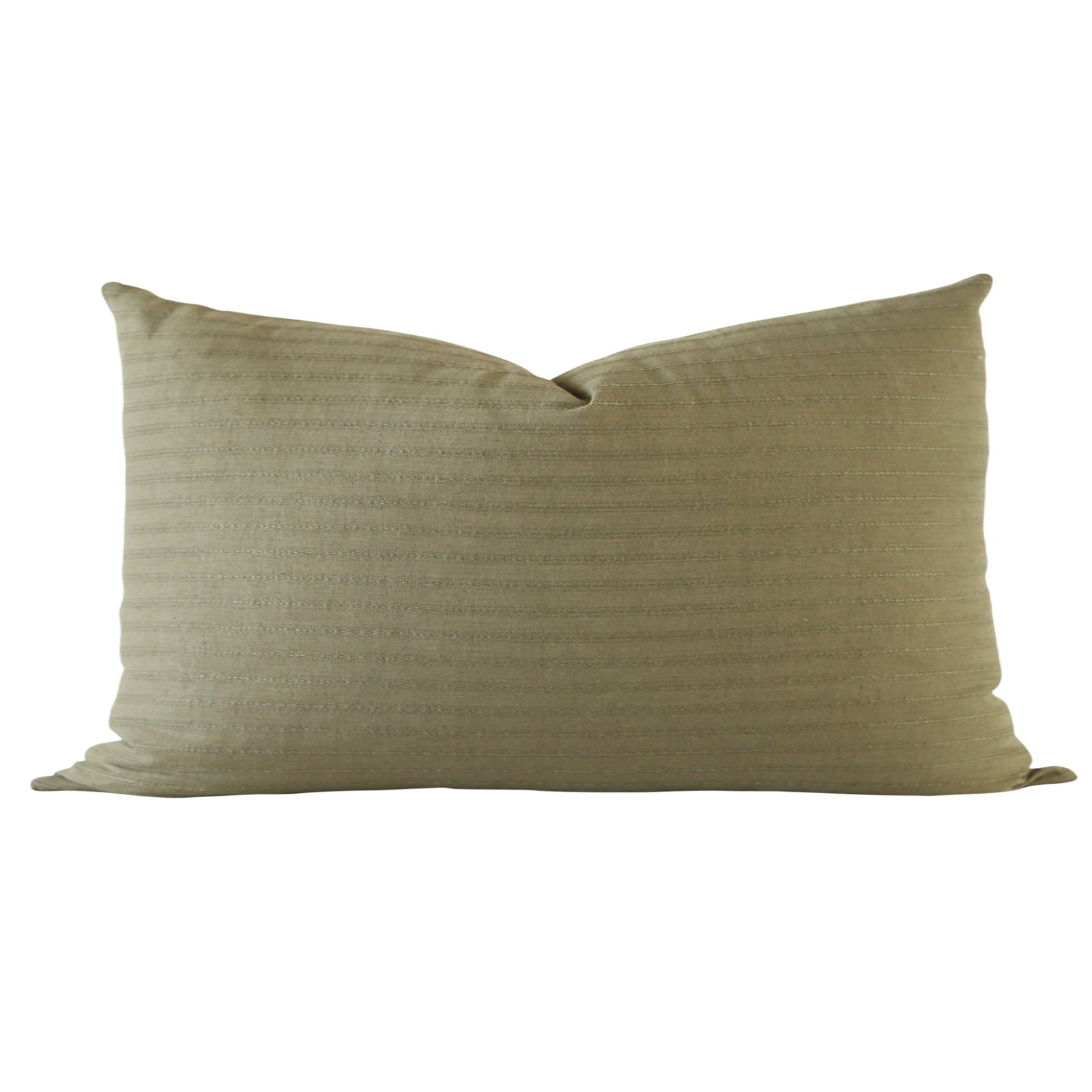 Green Farmhouse Stripe Pillow