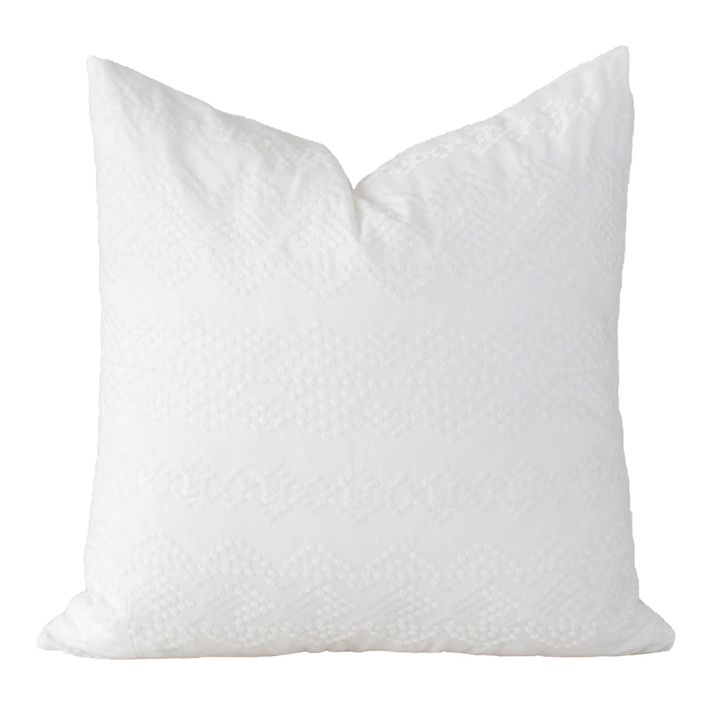 White Boho Pillow Cover