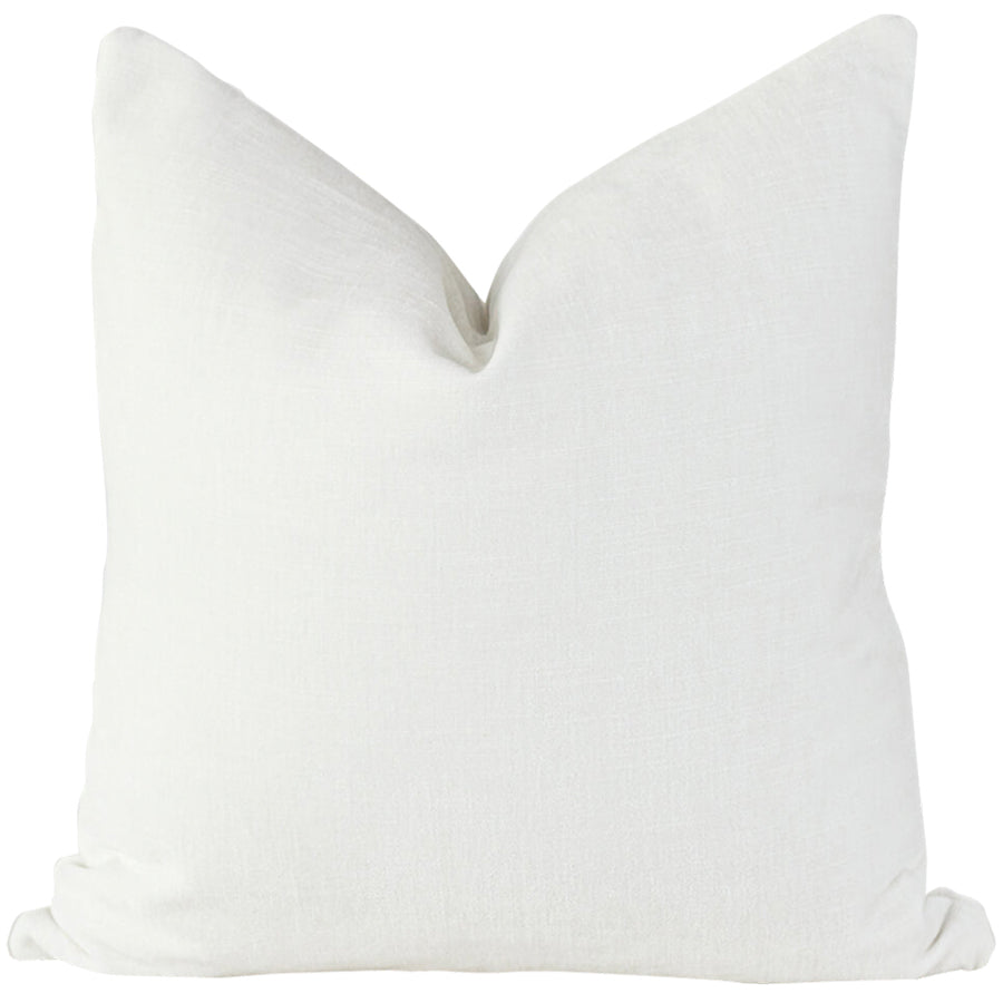 White Velvet Pillow Cover Laurel and Blush